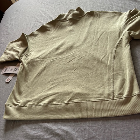 RBX WOMEN GREEN MINT HIGH NECK 1/4 ZIP LONG SLEEVES PULLOVER SIZE L THUMBHOLES - Picture 3 of 7